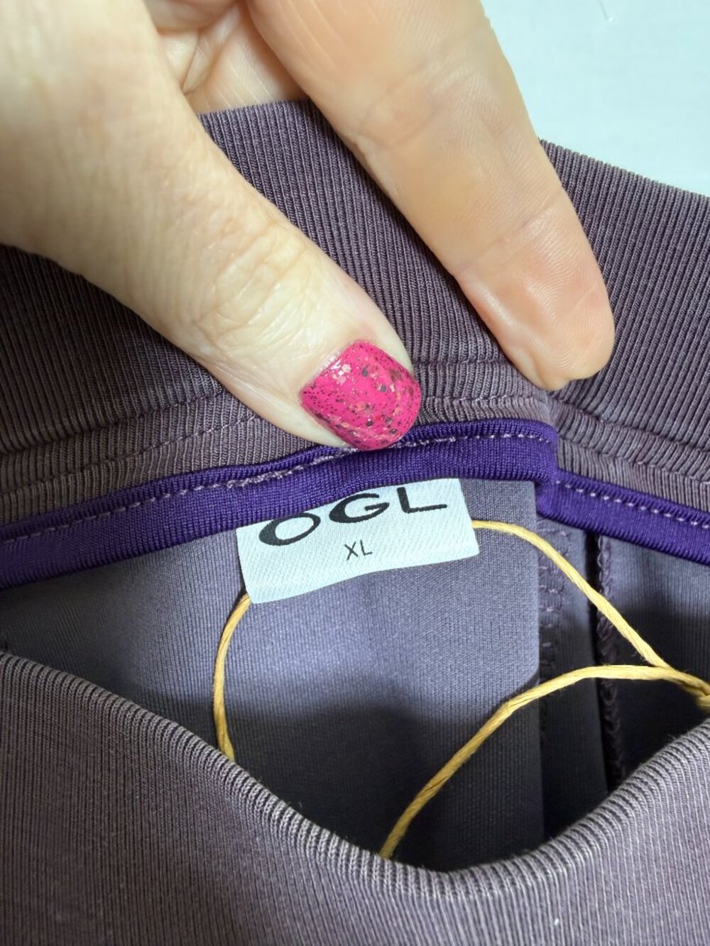 OGL Sandwashed Lyocell Blend Volume Skirt with Pockets - Dark Grey Purple - Picture 3 of 6